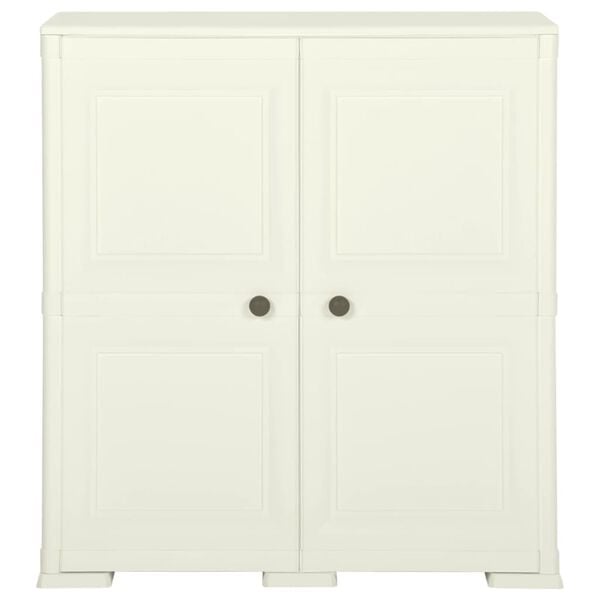 vidaXL Muovikaappi 79x43x85,5 cm puutyyli vaniljajäätelö