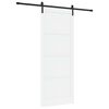 vidaXL Liukuovi 93 x 232 cm Tekninen puu Valkoinen ja musta