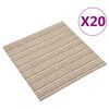 vidaXL Matto 20 pcs Raidallinen beige 50 x 50 cm 100% polypropeeni