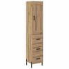 vidaXL Korkea kaappi Artisan tammi 34,5 x 34 x 180 cm Tekninen puu