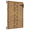 vidaXL Puutarhaportti 85 x 125 cm Jauhemaalattu ter&auml;s Musta Lukittava