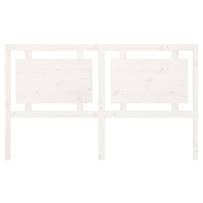 vidaXL Sängynpääty valkoinen 165,5x4x100 cm täysi mänty