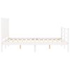 vidaXL Sängynrunko päädyllä valkoinen 140x190 cm täysi puu