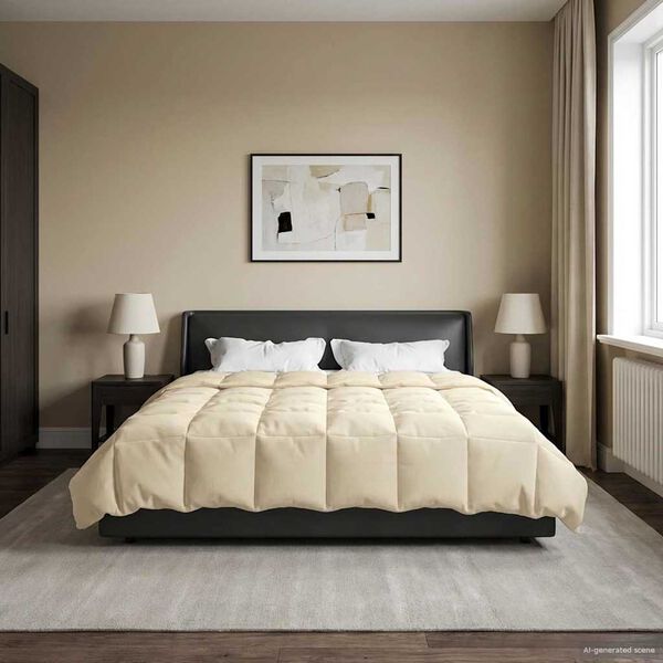 vidaXL Talvityyny Quiltottu Kerma 220 x 260 cm Mikrokuitu