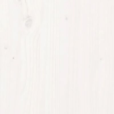 vidaXL Sängynpääty valkoinen 105,5x4x100 cm täysi mänty