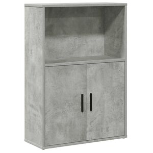 vidaXL Kirjahylly betoninharmaa 60x24x85 cm tekninen puu