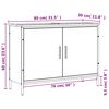 vidaXL Kylpyhuoneen pesuallaskaappi musta 80x30x60 cm tekninen puu
