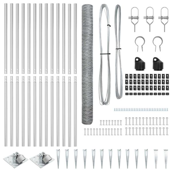 vidaXL Aitalatu Hopea 25 x 1,6 m (50 mm verkko) Ter&auml;s