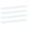 vidaXL Kirjahyllytasot 4 kpl valkoinen 100x30x1,5 cm lastulevy