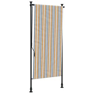 vidaXL Ulkorullaverho keltavalkoinen 100x270 cm kangas ja ter&auml;s