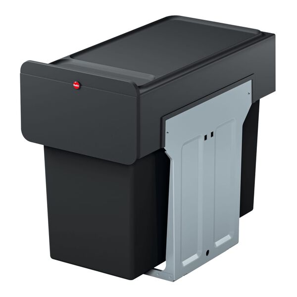 Hailo Sis&auml;&auml;nrakennettu roskakori EcoLine 3x10 l musta