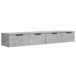 vidaXL Sein&auml;kaapit 2 kpl betoninharmaa 68x30x20 cm tekninen puu
