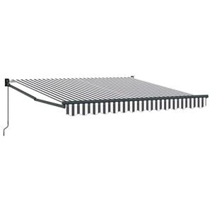 vidaXL Kelattava markiisi antrasiitti/valk. 3x2,5 m kangas/alumiini