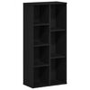 vidaXL Kirjahylly musta tammi 50x25x104 cm tekopuu