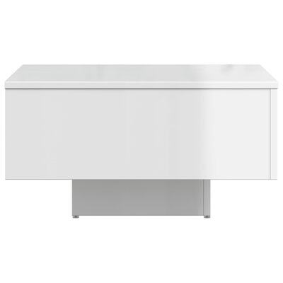 vidaXL Sohvapöytä korkeakiilto valkoinen 60x60x31,5 cm lastulevy