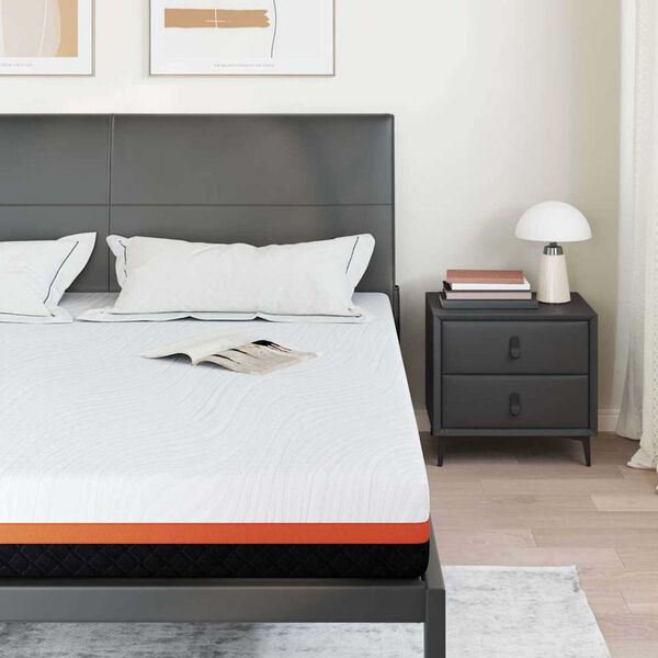 vidaXL Patja Valkoinen ja musta 6FT Super King Size