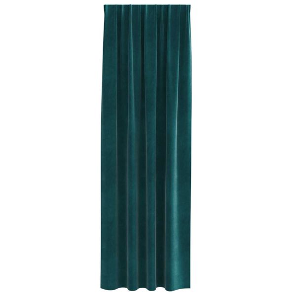 vidaXL Pimennysverhot 2 pcs Tummanvihreä 140 x 245 cm Sametti