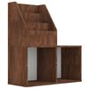 vidaXL Lasten lehtiteline ruskea tammi 71x30x78,5 cm tekninen puu