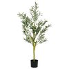 vidaXL Keinotekoinen oliivipuu 450 Lehdet 120 cm Vihre&auml;
