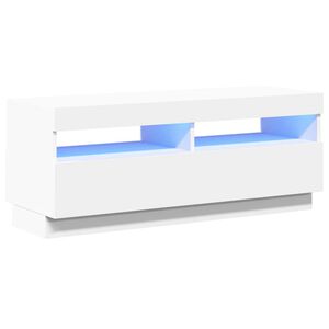 vidaXL TV-taso LED-valoilla valkoinen 100x35x40 cm