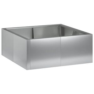 vidaXL Pato 4 kpl 100 x 100 x 30 cm Galvanoitu ter&auml;s Hopea