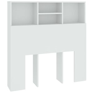 vidaXL S&auml;ngynp&auml;&auml;ty s&auml;ilytystilalla valkoinen 100x19x103,5 cm