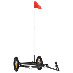 vidaXL Peräkärry polkupyörään musta 122x53x28 cm rauta