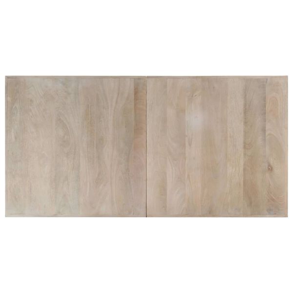 vidaXL Ruokap&ouml;yt&auml; valkoinen 160x80x75 cm mangopuu