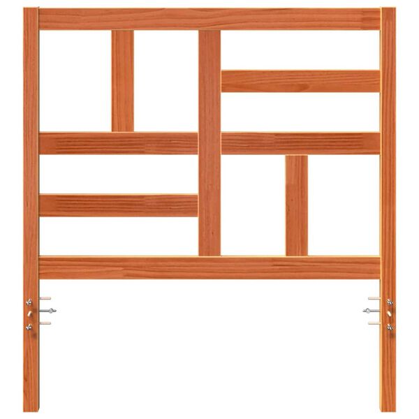 vidaXL Sängynpääty Vaha ruskea 80,5 x 4 x 104 cm Massiivinen mänty