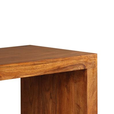 vidaXL Sivupöytä täysi puu hunajaviimeistelyllä 110x40x76 cm