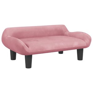 vidaXL Koiranpeti pinkki 70x40x24 cm sametti