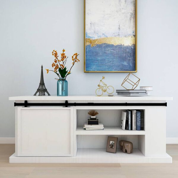 vidaXL Kaapin liukuoven asennussarja mini hiiliter&auml;s 183 cm