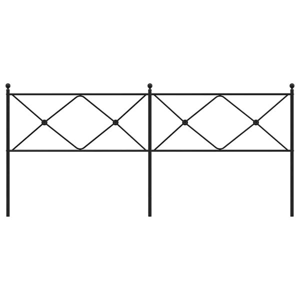 vidaXL Metallinen vaihtop&auml;&auml;ty musta 200 cm