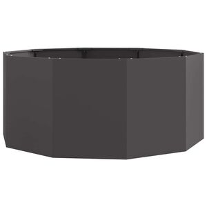 vidaXL Kukkalaatikko Musta 120 x 120 x 50 cm Ter&auml;s