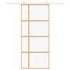 vidaXL Liukuovi kulta 90x205 cm kirkas ESG-lasi ja alumiini