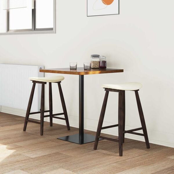 vidaXL Ruokatuolit 2 pcs Vaaleanruskea 46 x 37 x 63 cm