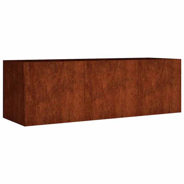 vidaXL Korotettu kukkalaatikko 120x40x40 cm Corten ter&auml;s