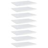 vidaXL Kirjahyllytasot 8 kpl korkeakiilto valkoinen 40x30x1,5 cm lastulevy