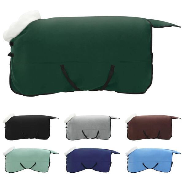 vidaXL Hevospeitto T&auml;ysi tumma vihre&auml; 165 cm Polar fleece