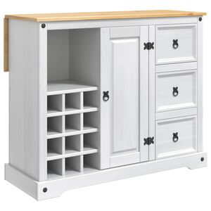 VidaXL Keitti&ouml;n s&auml;ilytys Valkoinen ja hunajavaha 112 x 70 x 91,5 cm