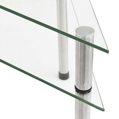 vidaXL Keittiöhylly läpinäkyvä 49,5x35x19 cm karkaistu lasi