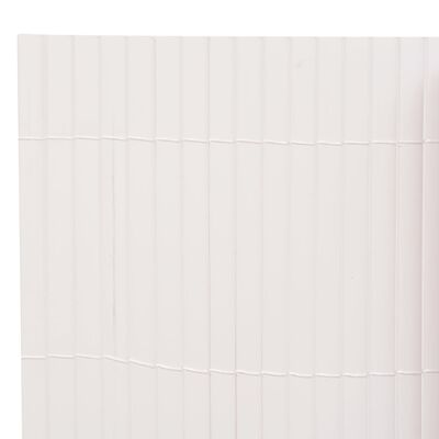 vidaXL Kaksipuolinen Puutarha-aita 90x500 cm Valkoinen