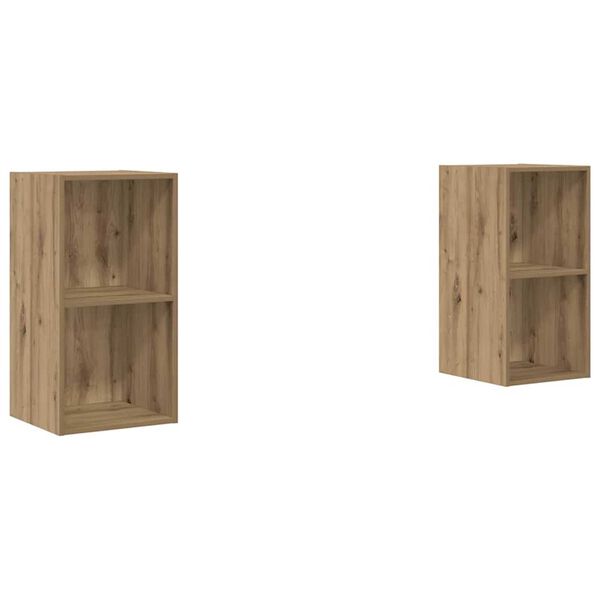 vidaXL TV-tasosetti 2 pcs Artisan tammi 37 x 37 x 72 cm Tekninen puu