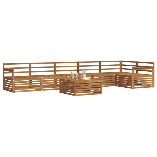 vidaXL Ulkosohvakokoelma 7 pcs Luonnollinen Tihe&auml; akasiapuu