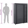 vidaXL Kokoontaitettavat vaatekaapit 2 kpl harmaa 110x45x175 cm kangas