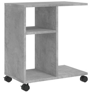 vidaXL Sivukaappi py&ouml;rill&auml; betoninharmaa 50x30x55 cm tekninen puu