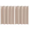 vidaXL Piment&auml;v&auml; verho renkailla 2 pcs Harmaanruskea 140 x 140 cm