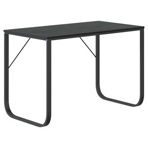 vidaXL Tietokonep&ouml;yt&auml; musta 110x60x73 cm lastulevy