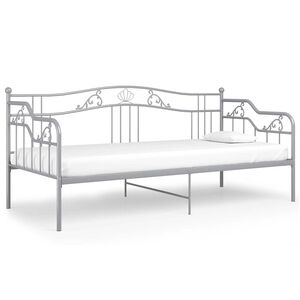 vidaXL Sohvas&auml;ngyn runko harmaa metalli 90x200 cm