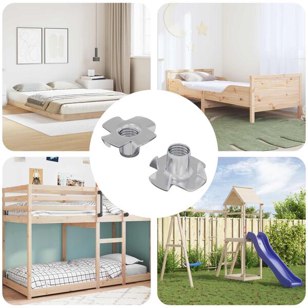 vidaXL L&auml;vistetty T-pultti 2 pcs Hopea M6 mm Ter&auml;s